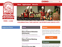 Tablet Screenshot of ithacafestival.org